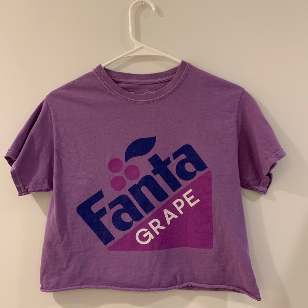 grape Fanta  boxy crop top from urban outfitters